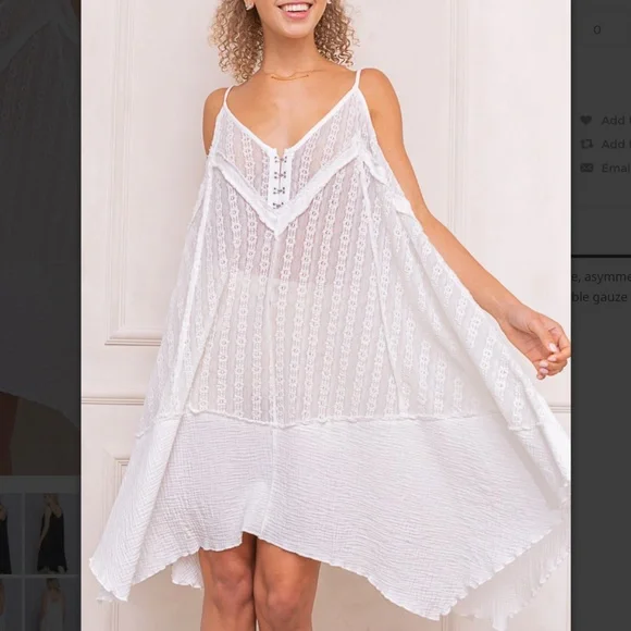 POL Vintage Sheer Lace Dress Women's Tank Dress Top SB46 - Picture 15 of 15